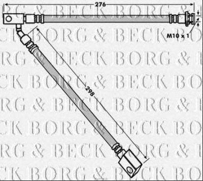 BORG & BECK bbh7918 -  Тормозной шланг